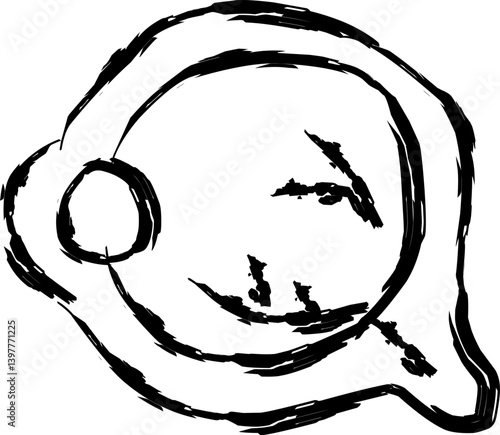 eyeball icon in doodle style	