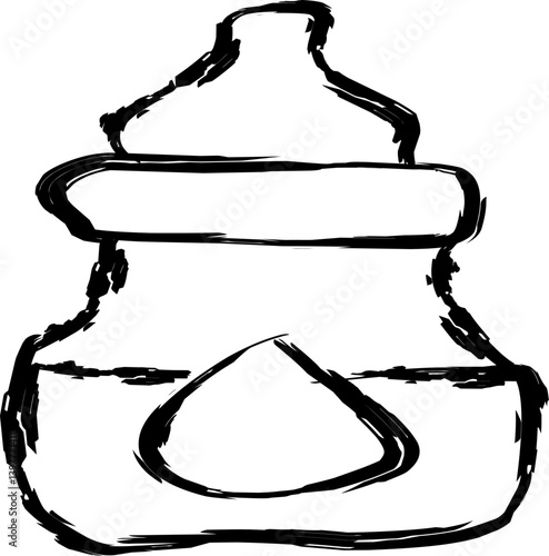eye drops icon in doodle style	