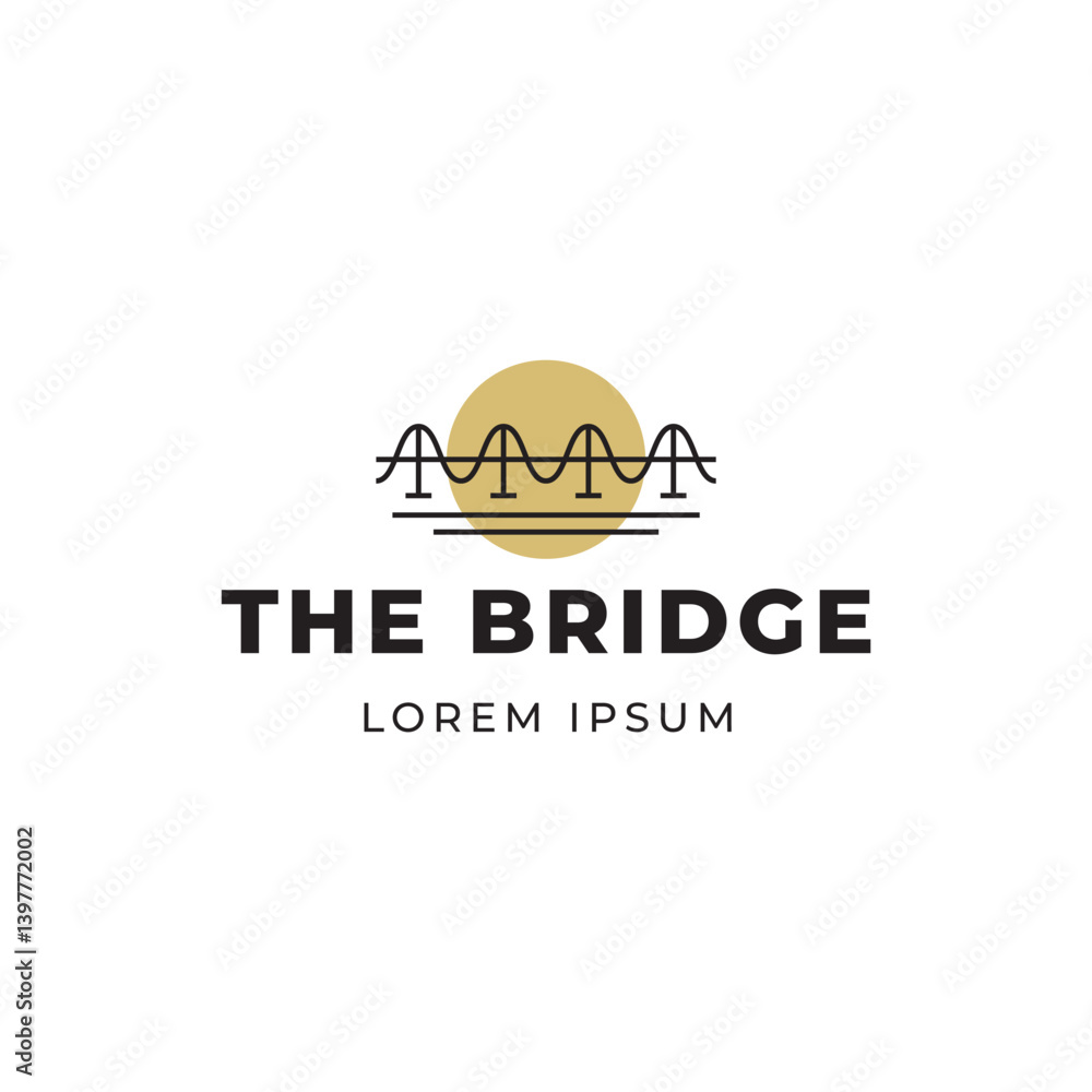 Bridge logo logo illustration template design. Bridge logo logo illustration template design.