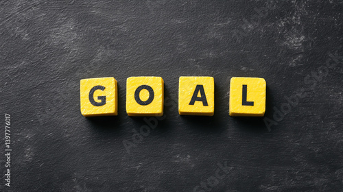 Yellow blocks spelling 