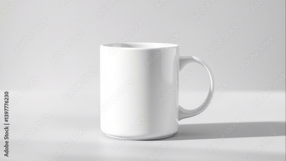 White Coffee Mug Mockup for Brand Logo and Custom Design White Coffee Mug Mockup for Brand Logo and Custom Design