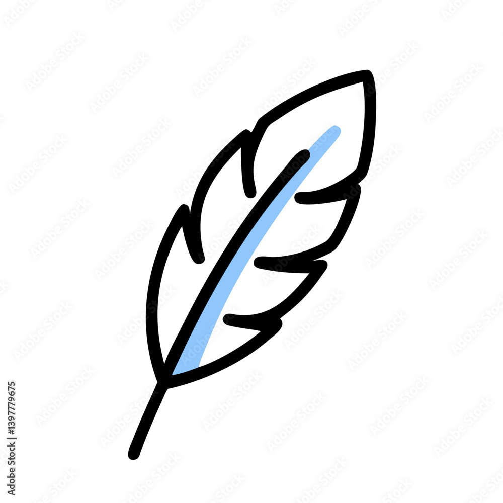 Minimal black and blue feather icon, often used to represent writing, softness, light weight, or creativity.
Minimal black and blue feather icon, often used to represent writing, softness, light weight, or creativity.