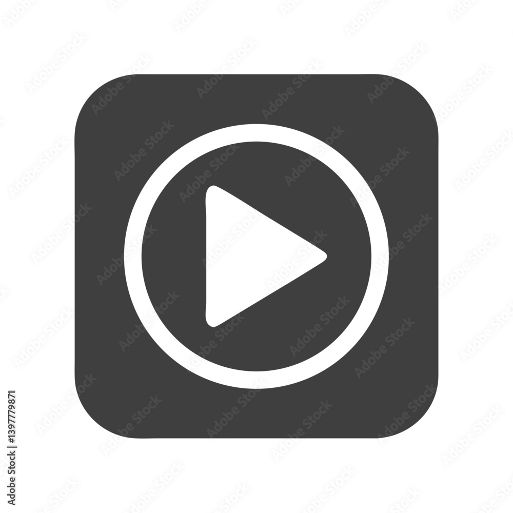 Play button icon for video and media controls
Play button icon for video and media controls