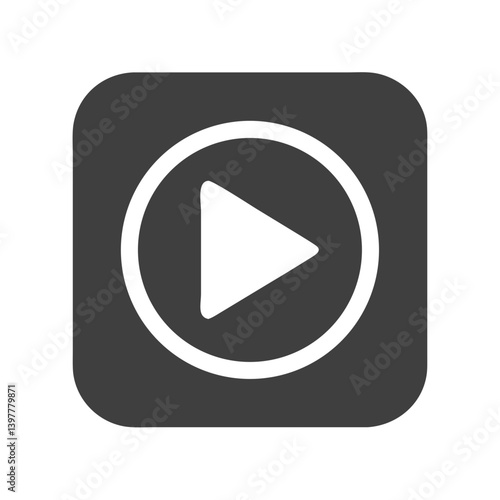 Play button icon for video and media controls
