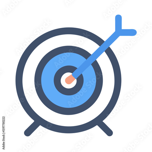 Bullseye target icon with arrow for goals
