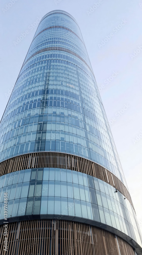 Obraz premium A tall building with a lot of windows