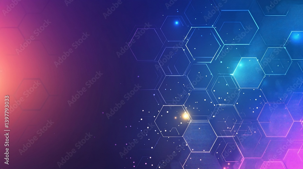 Abstract futuristic hexagonal network Abstract futuristic hexagonal network