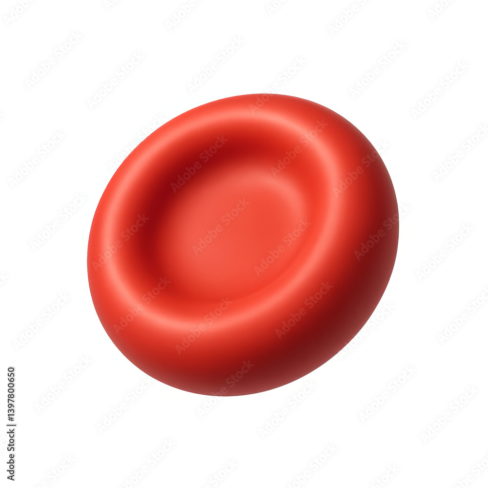 Realistic 3D Representation of a Single Blood Cell Icon Design Realistic 3D Representation of a Single Blood Cell Icon Design