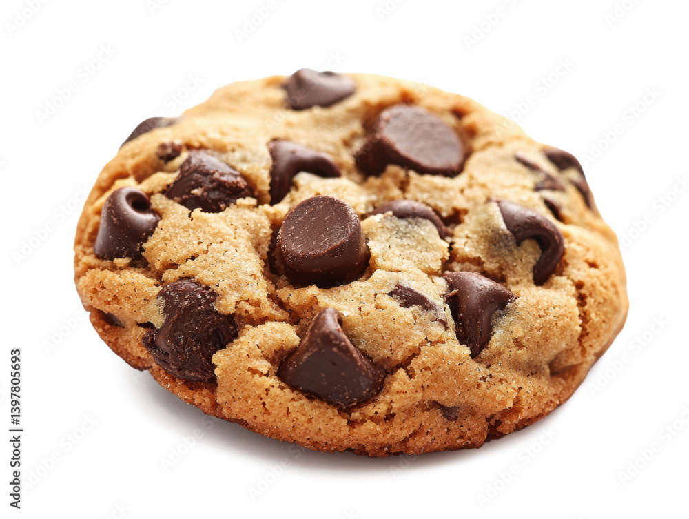 A Chocolate Chip Cookies isolate on pure white background perfect for dicut A Chocolate Chip Cookies isolate on pure white background perfect for dicut