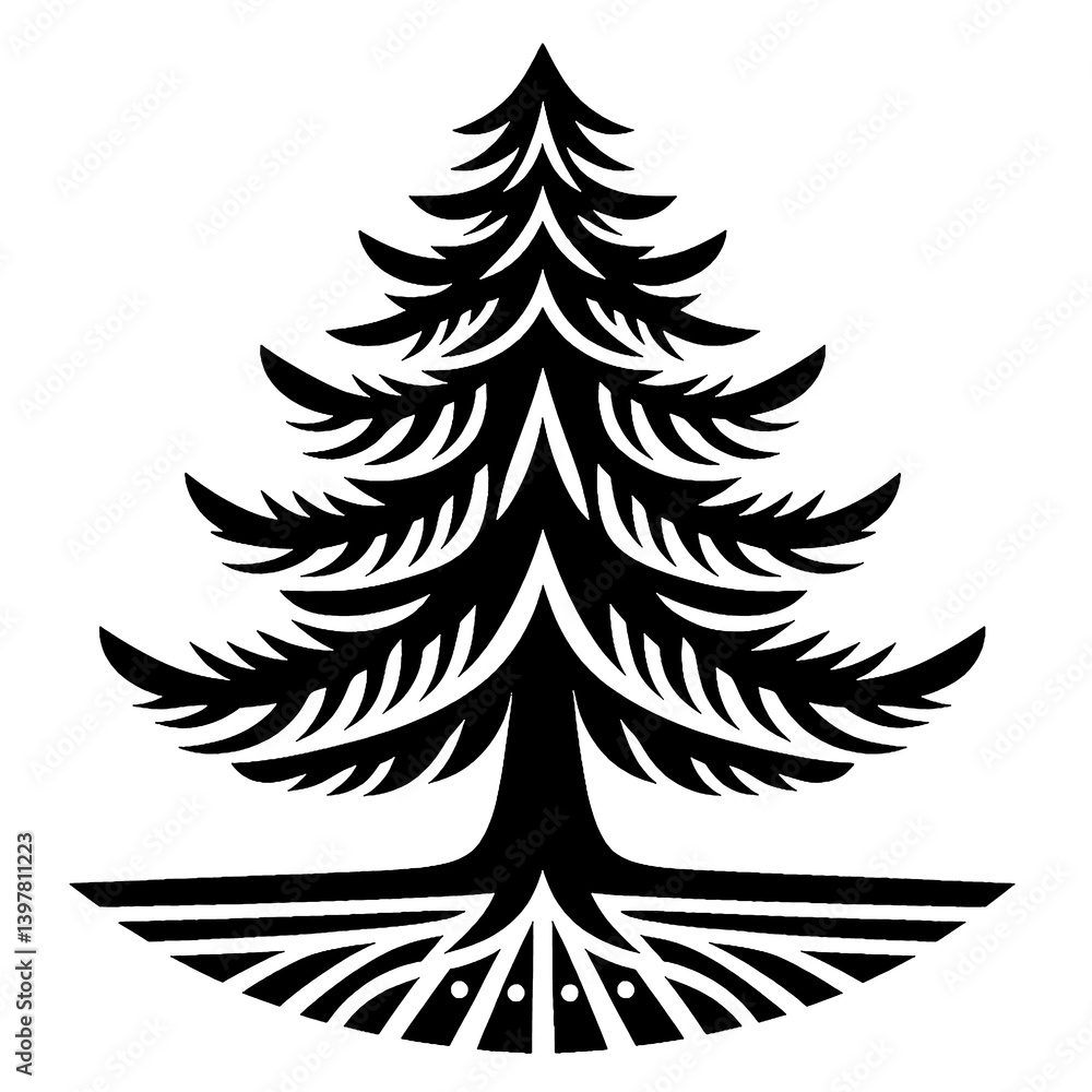 Obraz premium vector christmas tree