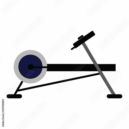 rowing machine icon on white background
