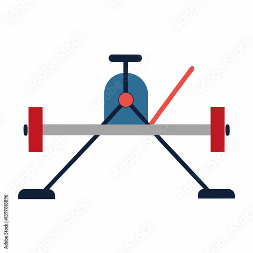 rowing machine icon on white background