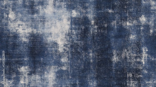 A distressed, textured denim-inspired fabric design.