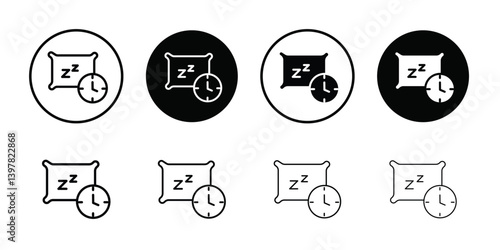 Bedtime icon logo set vector