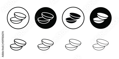 contact lenses icon logo set vector