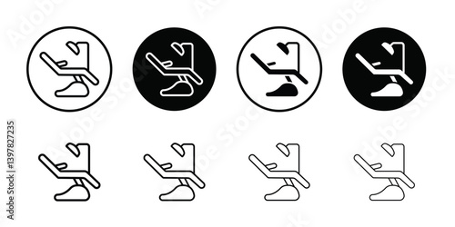 Dentist chair icon logo set vector