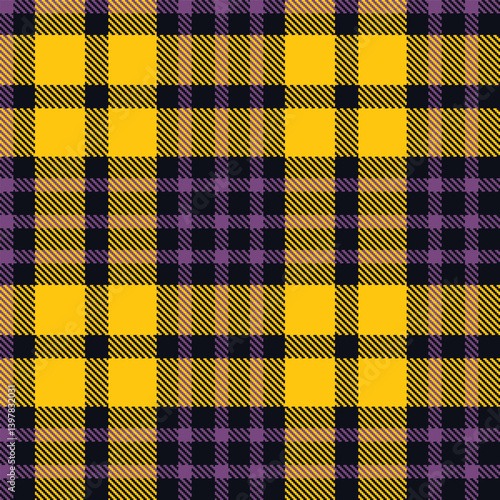 Mellow almost black Seamless Tartan with Neon bruise accents Textile Design