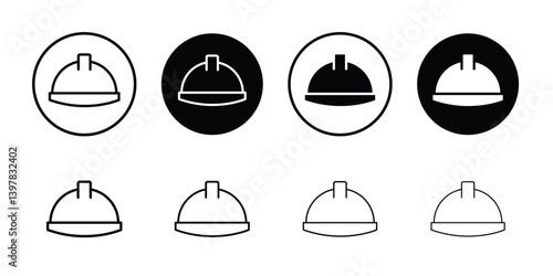 Helmet icon logo set vector