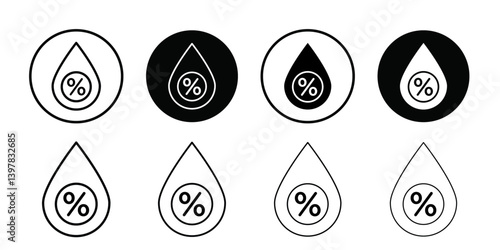 Humidity icon logo set vector