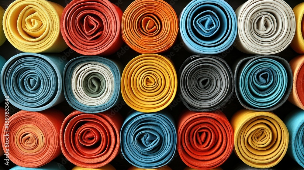 Vibrant Rolled Fabric Collection: A Symphony of Colors and Textures Vibrant Rolled Fabric Collection: A Symphony of Colors and Textures