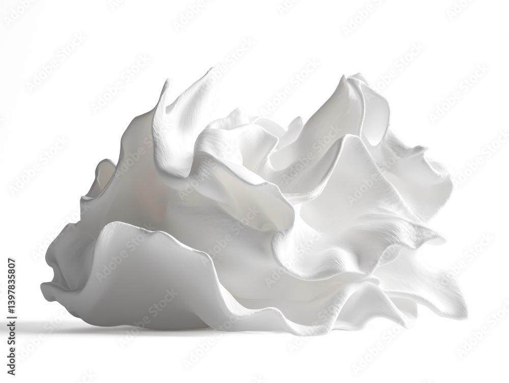 Obraz premium White mound of foam isolate on pure white background perfect for dicut