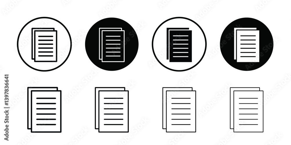 papers icon logo set vector papers icon logo set vector