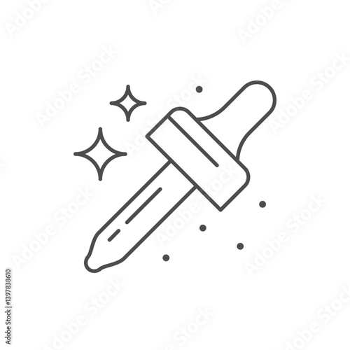 Pipette or dropper line icon