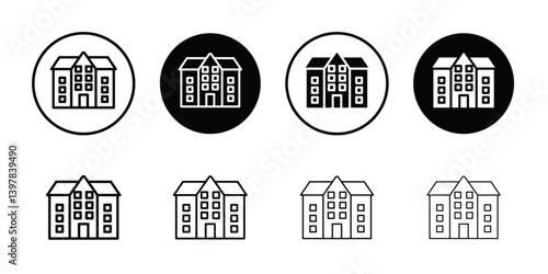 Real estate icon logo set vector