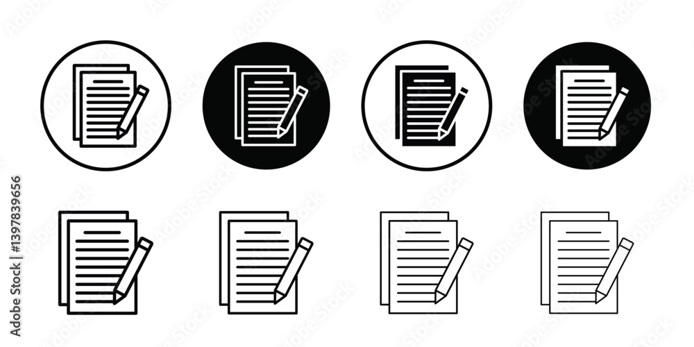 Registration form icon logo set vector Registration form icon logo set vector