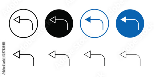 Reply icon logo set vector