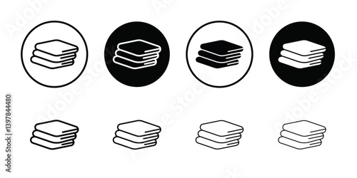 Towel icon logo set vector