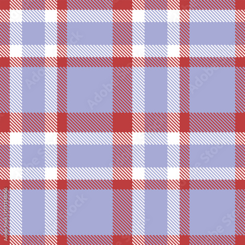 Elegant Seamless Tartan featuring Metallic dull red and Dusty white Textile Design