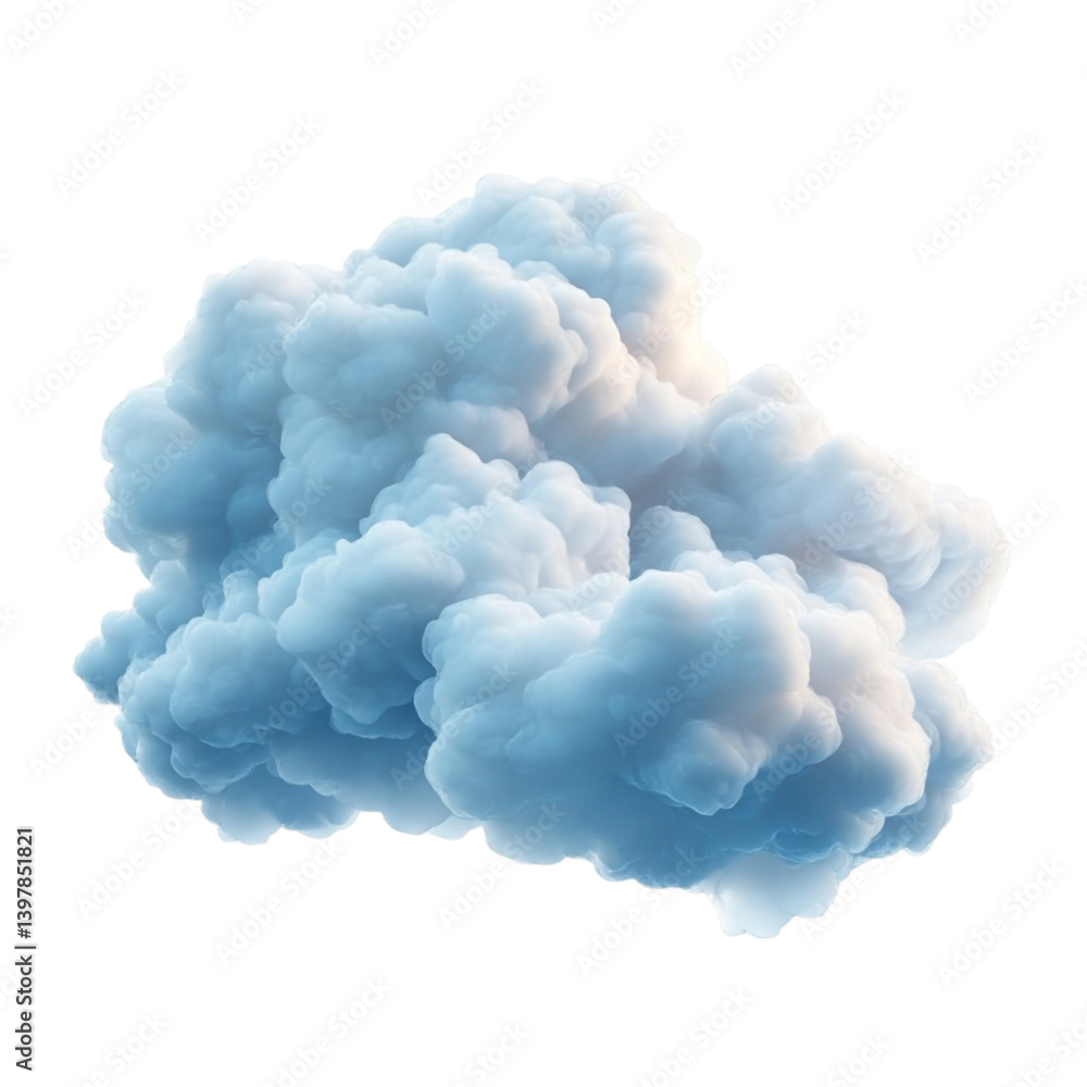 Isolated Cloud Formation: A Stunning 3D Render of a Fluffy Cumulus Cloud Against a Black Background Isolated Cloud Formation: A Stunning 3D Render of a Fluffy Cumulus Cloud Against a Black Background