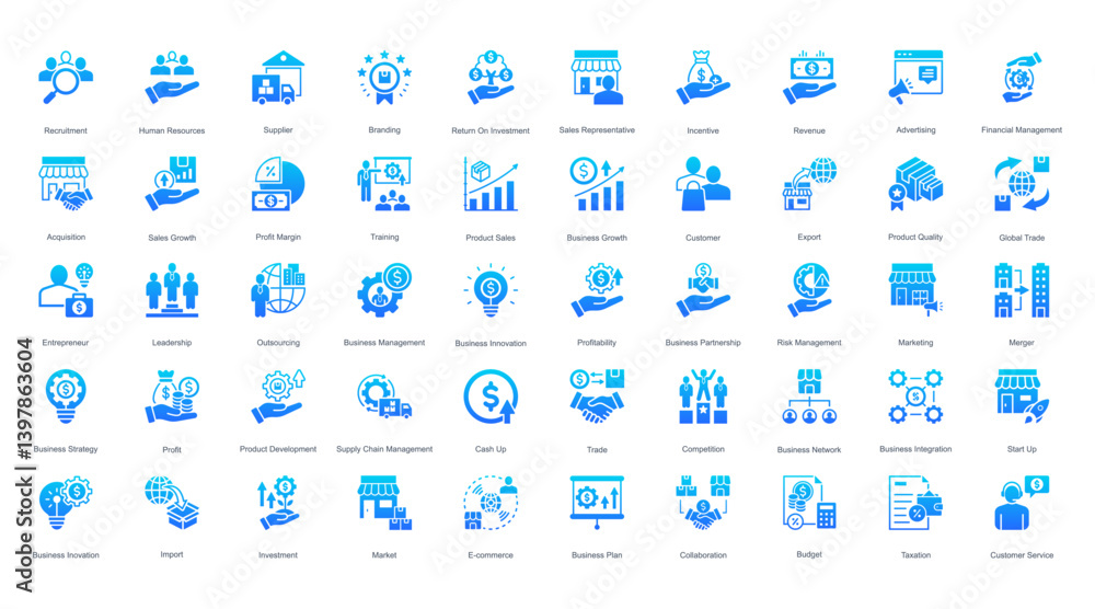 Essential business icon set Essential business icon set