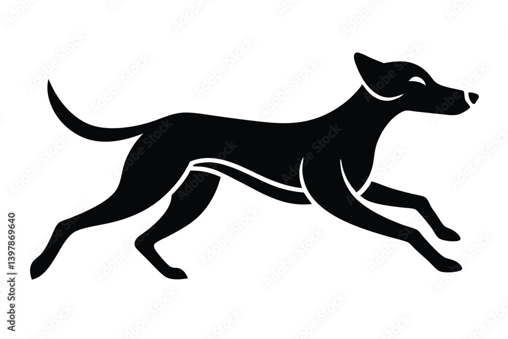 running dog vector icon running dog vector icon