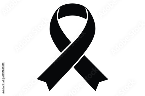 ribbon symbol awareness vector icon