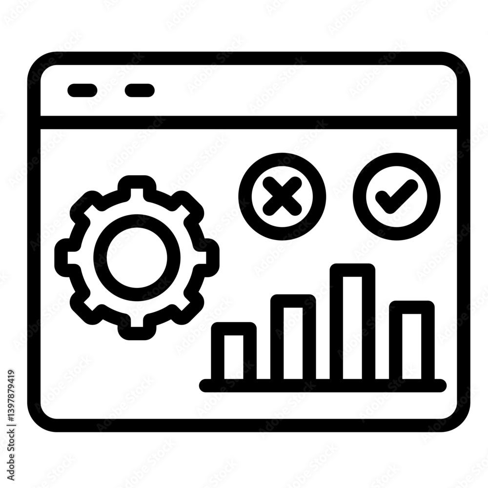 Data Driven Decision Making Icon Element For Design Data Driven Decision Making Icon Element For Design