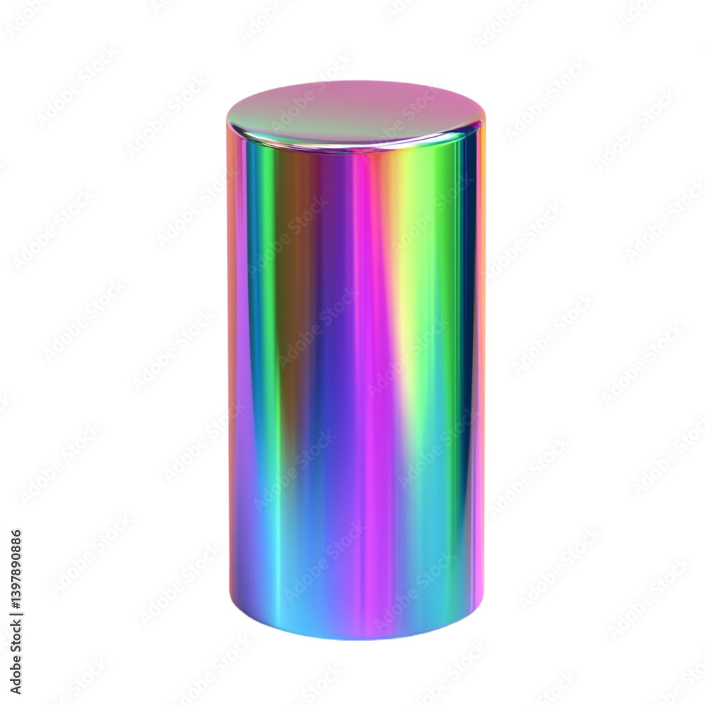 Holographic Cylinder Abstract Rainbow Prism Holographic Cylinder Abstract Rainbow Prism