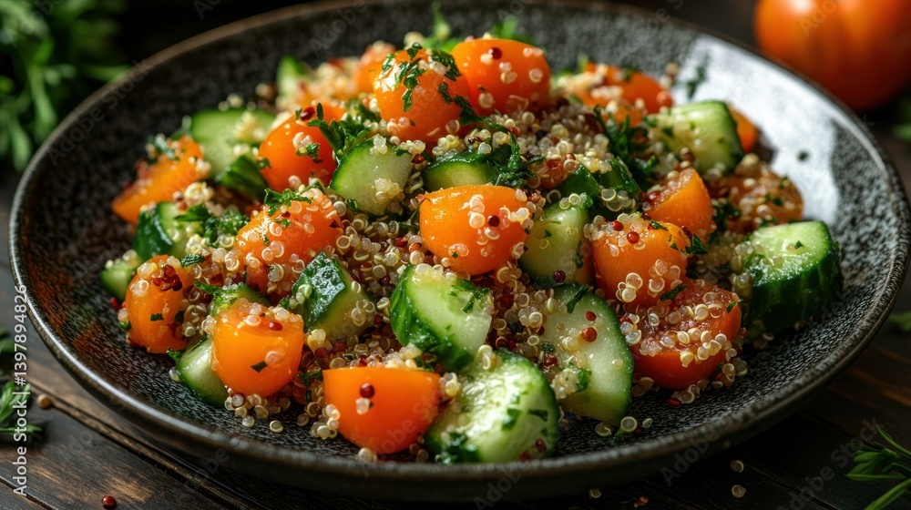Quinoa salad with tomatoes and cucumber Quinoa salad with tomatoes and cucumber