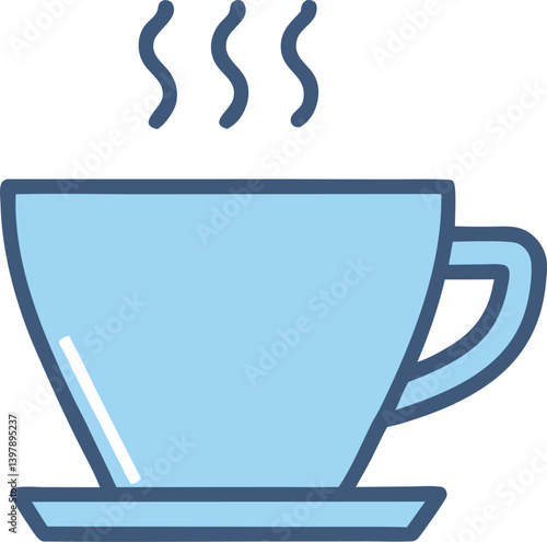 Coffee Cup with steam vector art illustration 