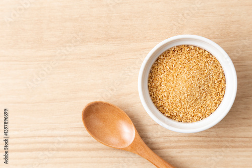 テーブルに置かれた甜菜糖