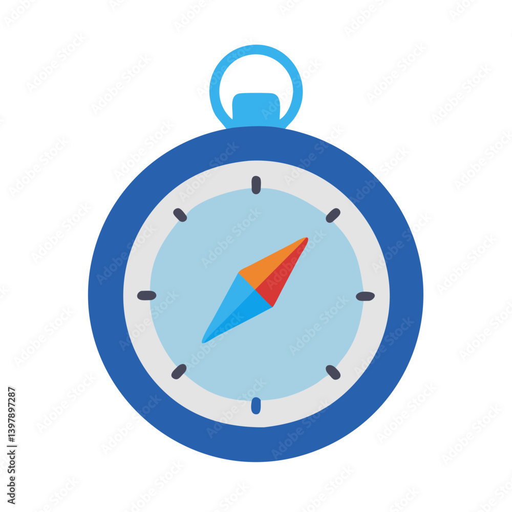 Elegant Compass Navigation Watch Design Icon Elegant Compass Navigation Watch Design Icon