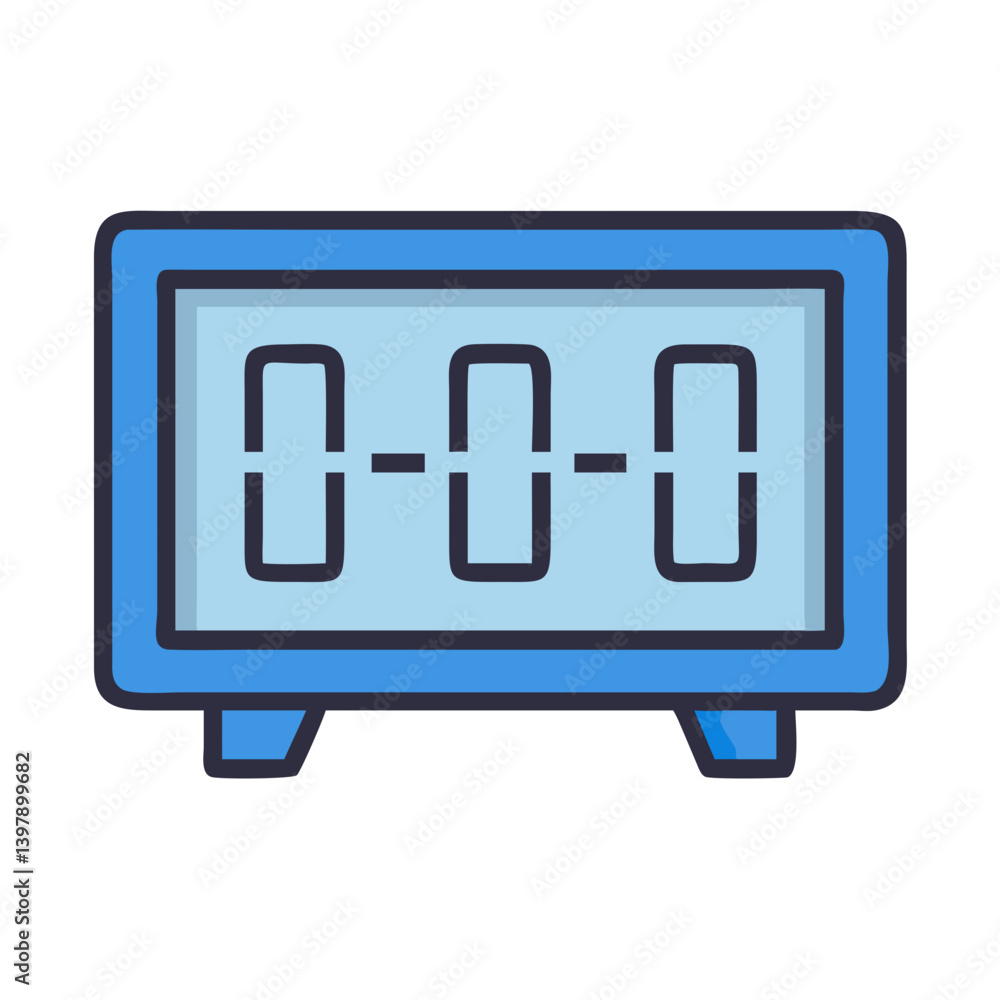 Elegant Digital Screen Clock Design Icon Elegant Digital Screen Clock Design Icon