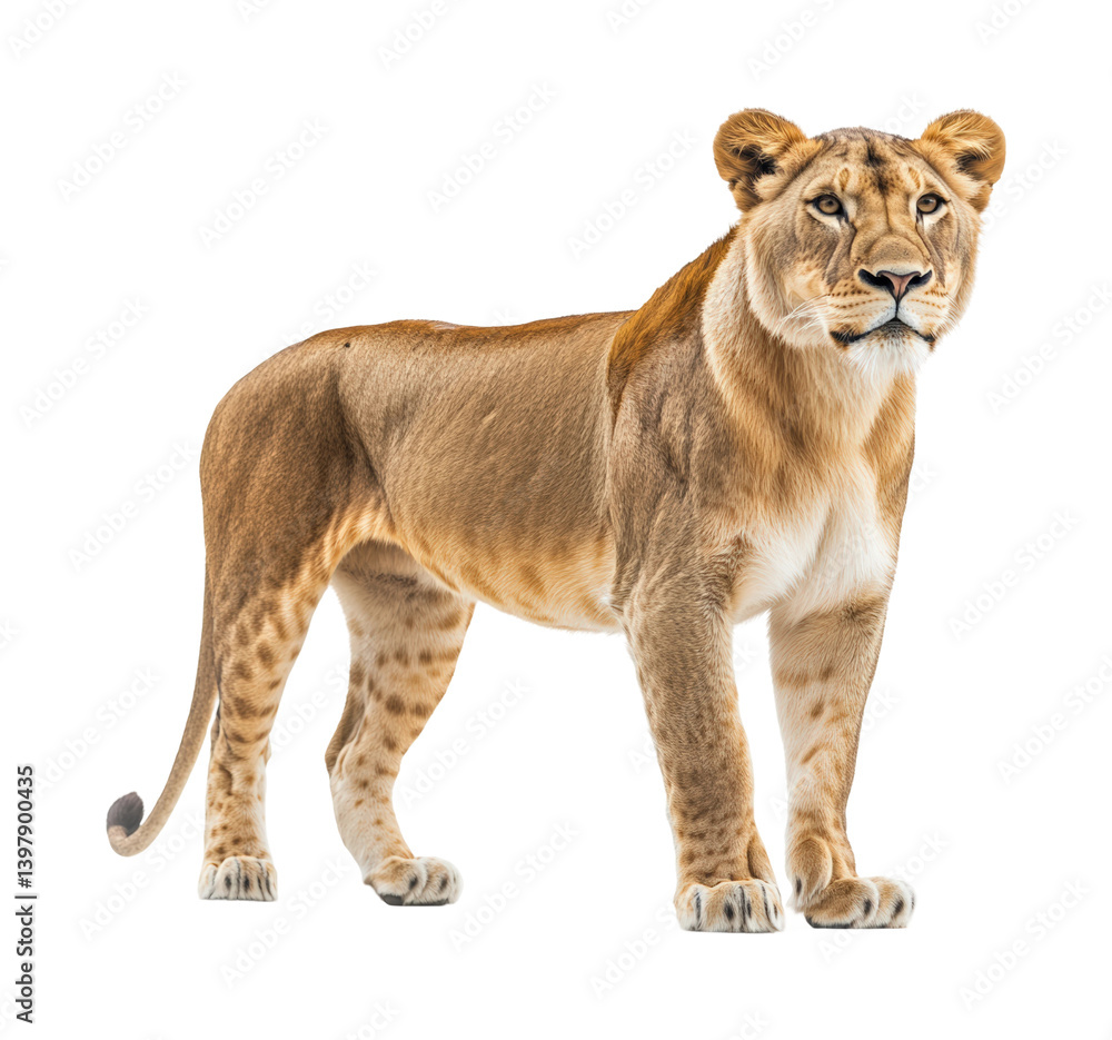 Majestic lioness portrait animal wildlife beauty isolated on transparent background png Majestic lioness portrait animal wildlife beauty isolated on transparent background png