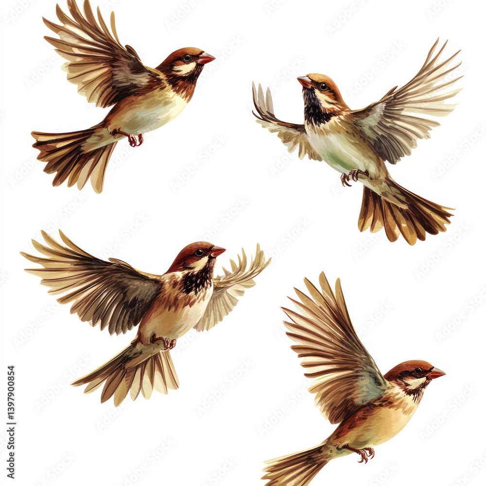 Fototapeta premium collection of birds