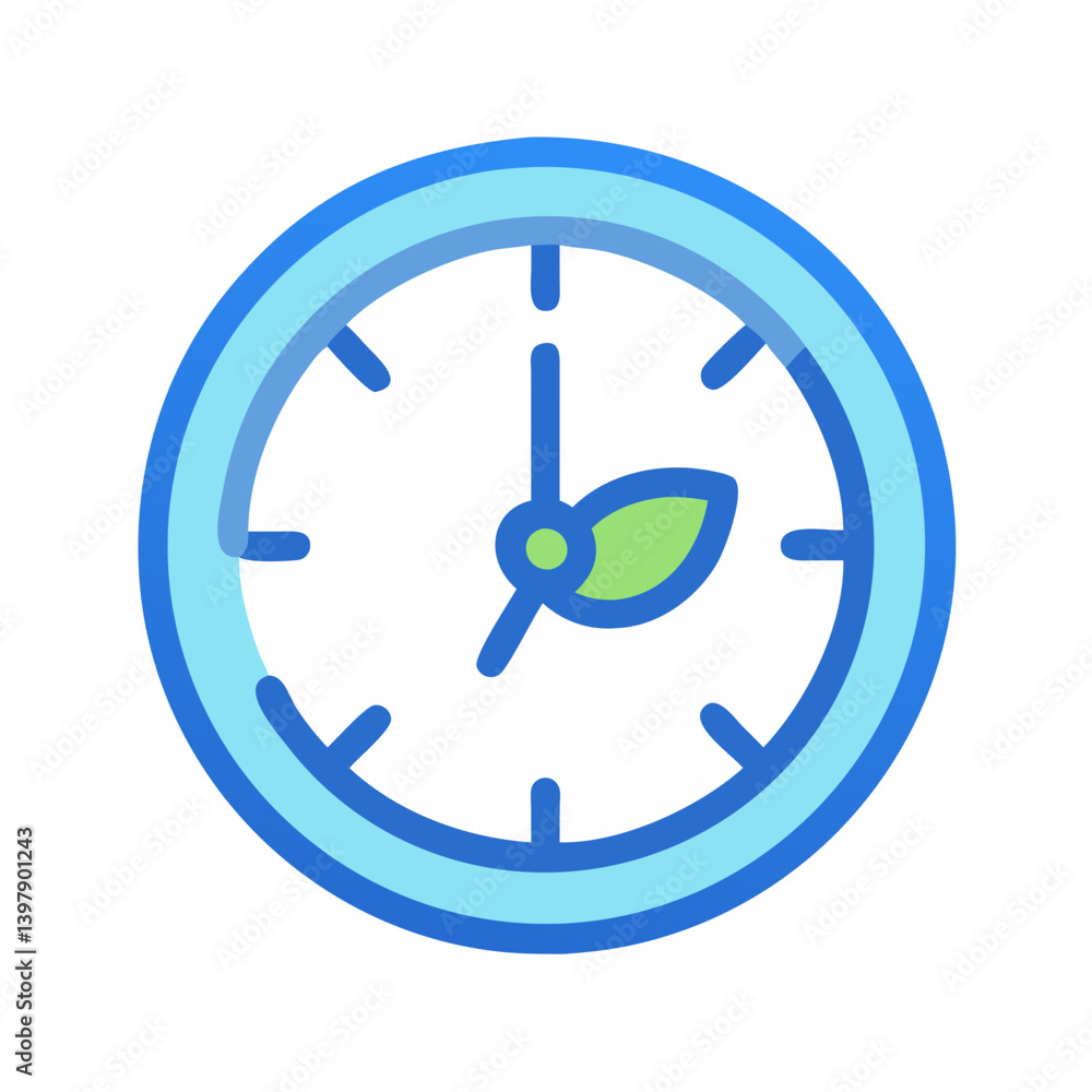 Eco-Friendly Clock Icon for Sustainability Eco-Friendly Clock Icon for Sustainability