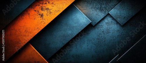 An abstract design featuring textured panels of various colors and angles