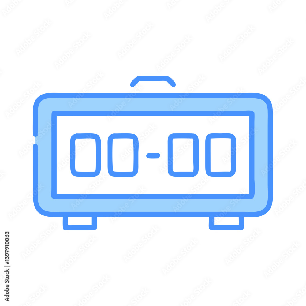 Chic Minimal Digital Clock Illustration Chic Minimal Digital Clock Illustration