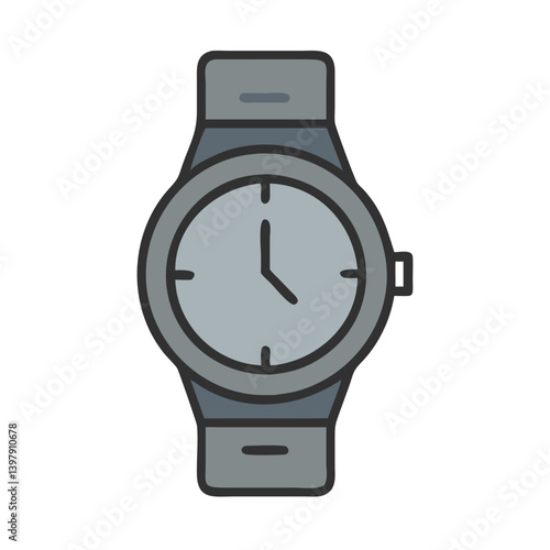  Chic Minimal Titanium Watch Illustration