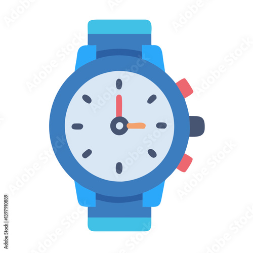  Chic Modern Chronograph Watch Illustration